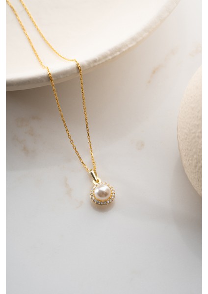 925 Ayar Gümüş Işıklı Kutuda Inci Model Kolye indirimleri