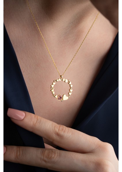 925 Ayar Gümüş Işıklı Kutuda Kalpli Kolye modelleri