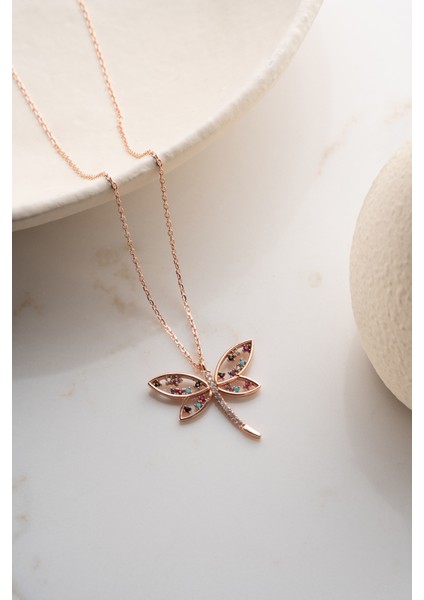 925 Ayar Gümüş Işıklı Kutuda Yusufçuk Kolye