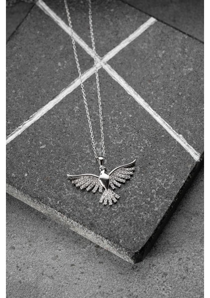 925 Ayar Gümüş Anka Kuşu Kolye fırsatları