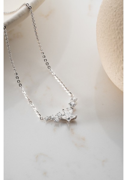 925 Ayar Gümüş Model Yıldız Model Kolye indirimleri