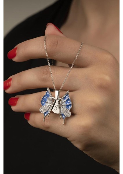 925 Ayar Gümüş Açılabilen Kelebek Kolye fiyatları