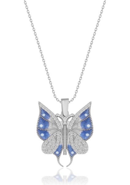 925 Ayar Gümüş Açılabilen Kelebek Kolye indirimleri