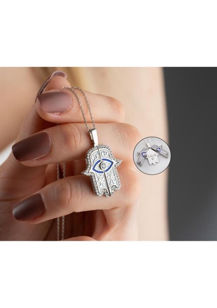 925 Ayar Gümüş Açılabilen Fatmanın Eli Kolye
