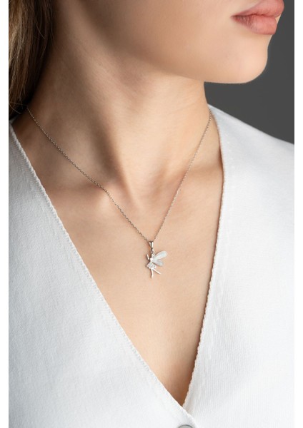 925 Ayar Gümüş Işıklı Kutuda Peri Kolye modelleri