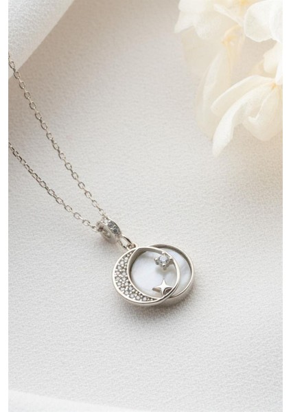 925 Ayar Gümüş Ay Yıldız Kolye fırsatları