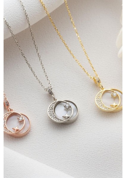 925 Ayar Gümüş Ay Yıldız Kolye indirimleri