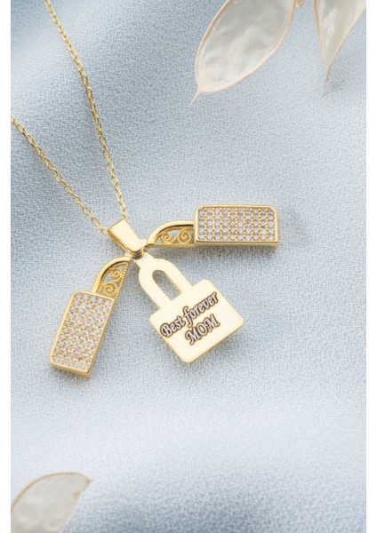 925 Ayar Gümüş Açılır Kilit Kolye