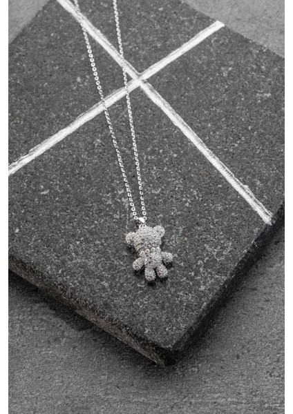 925 Ayar Gümüş Ayıcık Kolye