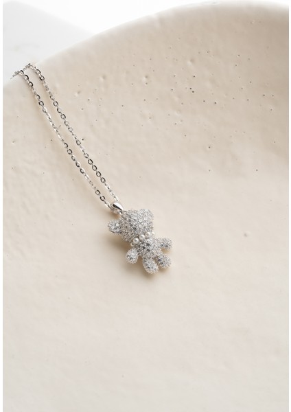 925 Ayar Gümüş Ayıcık Kolye