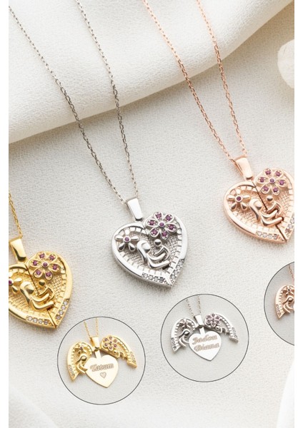 925 Ayar Gümüş Açılabilen Anne Bebek Kolye fiyatları