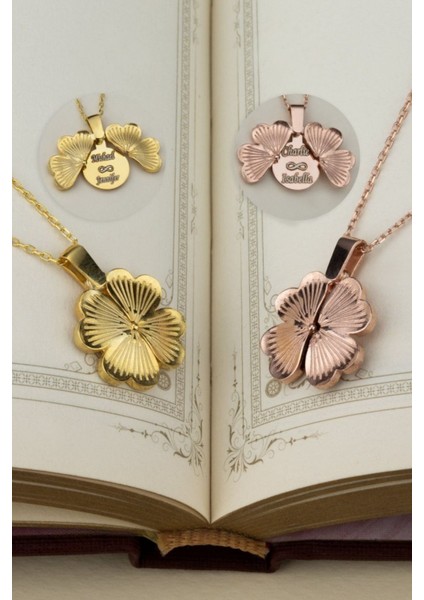 925 Ayar Gümüş Açılan Yonca Kolye fırsatları