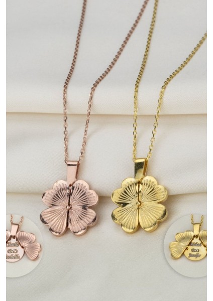 925 Ayar Gümüş Açılan Yonca Kolye