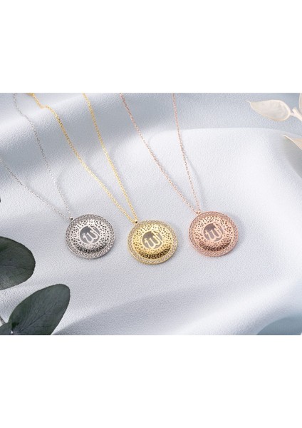 925 Ayar Gümüş Allah Lafzı Kolye modelleri