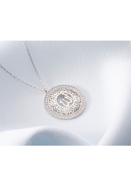 925 Ayar Gümüş Allah Lafzı Kolye