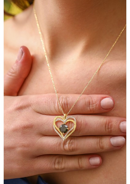 925 Ayar Gümüş Taşlı Kalp I Love You Kolye indirimleri