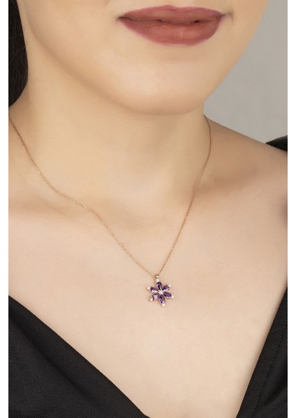 925 Ayar Gümüş Lotus Çiçeği Kolye