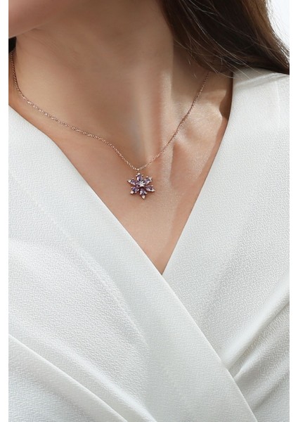 925 Ayar Gümüş Lotus Çiçeği Kolye indirimleri