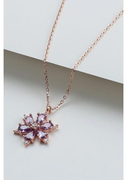 925 Ayar Gümüş Lotus Çiçeği Kolye