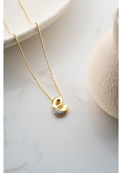 925 Ayar Gümüş Taşlı Harf Kolye indirimleri