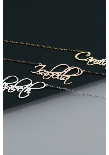 925 Ayar Gümüş Isimli Kolye modelleri