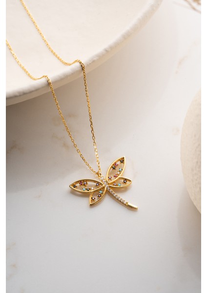 925 Ayar Gümüş Işıklı Kutuda Yusufçuk Kolye