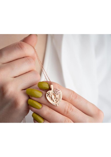 925 Ayar Gümüş Açılabilen Anne Bebek Kolye