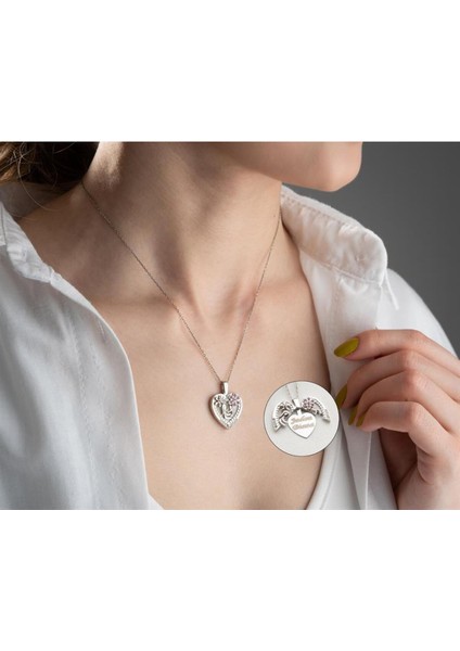 925 Ayar Gümüş Açılabilen Anne Bebek Kolye
