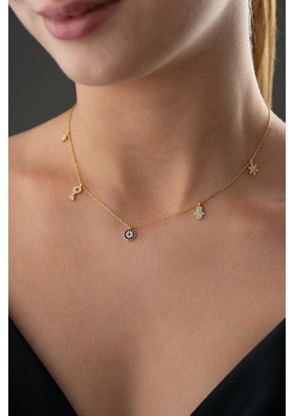 925 Ayar Şans Gold Gümüş Kolye fiyatları