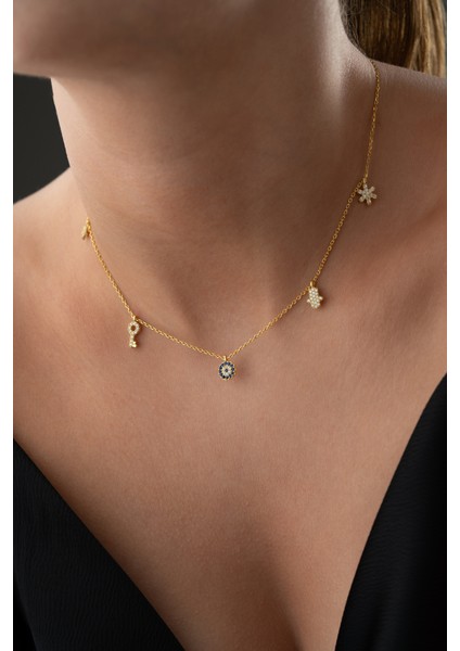 925 Ayar Şans Gold Gümüş Kolye modelleri