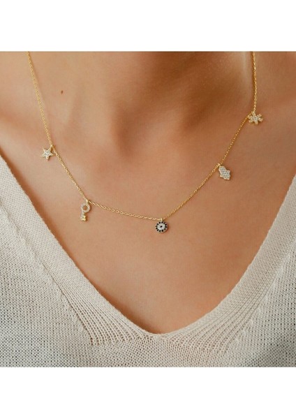 925 Ayar Şans Gold Gümüş Kolye indirimleri