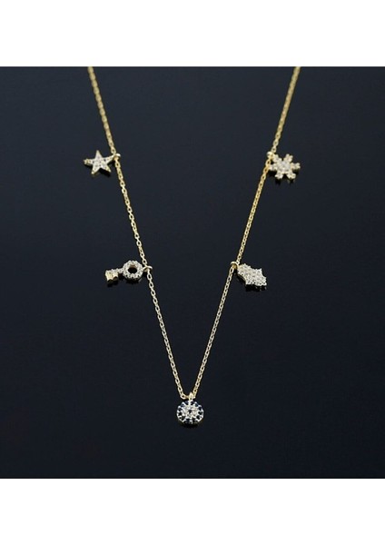 925 Ayar Şans Gold Gümüş Kolye