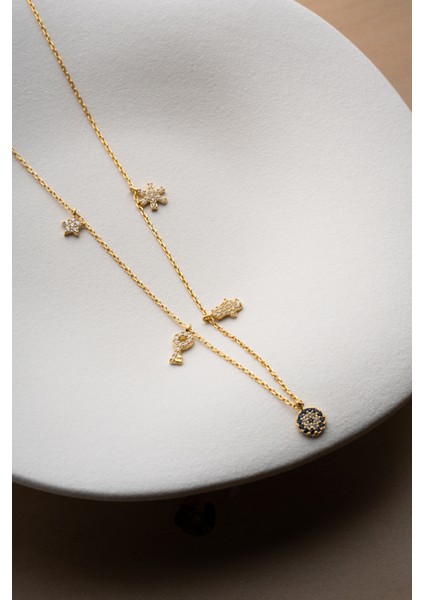 925 Ayar Şans Gold Gümüş Kolye