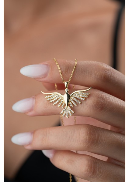 925 Ayar Gümüş Işıklı Kutuda Anka Kuşu Kolye fiyatları