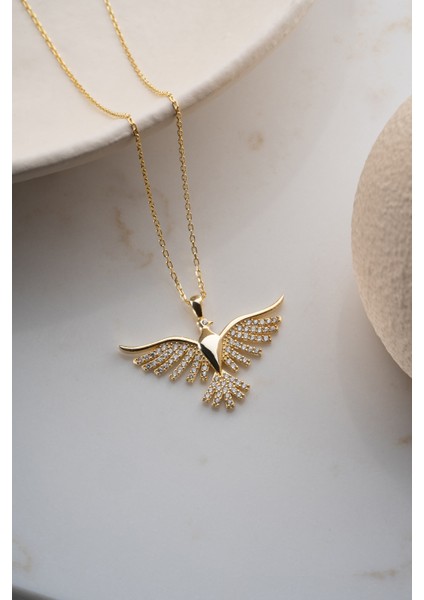 925 Ayar Gümüş Işıklı Kutuda Anka Kuşu Kolye indirimleri