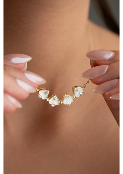 925 Ayar Gümüş Işıklı Kutuda Mıknatıslı Yonca Kolye modelleri