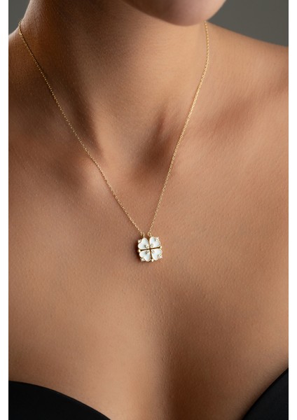 925 Ayar Gümüş Işıklı Kutuda Mıknatıslı Yonca Kolye fırsatları