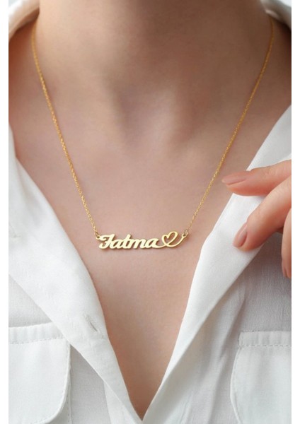 925 Ayar Gümüş Kişiye Özel Isimli Kalpli Kolye fırsatları