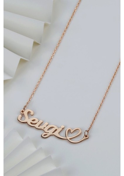 925 Ayar Gümüş Kişiye Özel Isimli Kalpli Kolye indirimleri