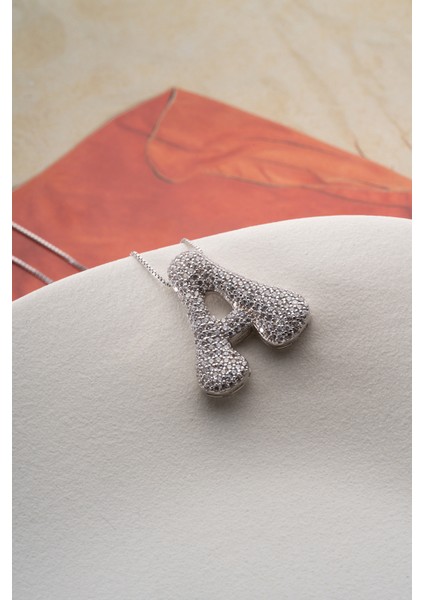 925 Ayar Gümüş Kişiye Özel Balon Harf Kolye fırsatları