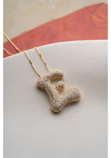 925 Ayar Gümüş Kişiye Özel Balon Harf Kolye