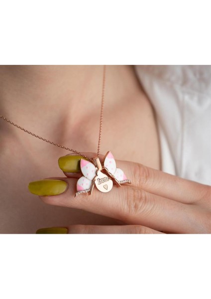 925 Ayar Gümüş Açılabilen Kelebek Kolye indirimleri