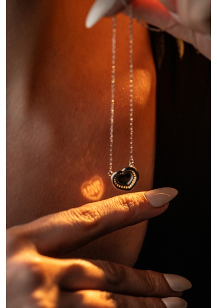 925 Ayar Yansıtmalı Aşk Kolye