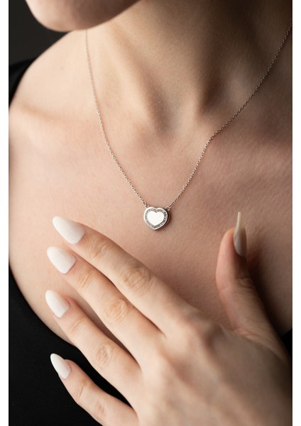 925 Ayar Yansıtmalı Aşk Kolye