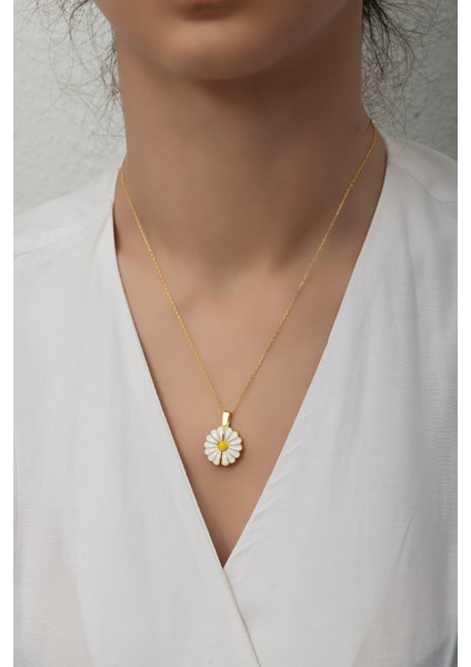 925 Ayar Gümüş Isimli Açılan Papatya Kolye indirimleri