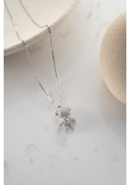 925 Ayar Gümüş Işıklı Kutuda Ayıcık Kolye indirimleri