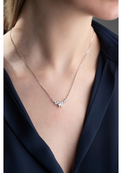 925 Ayar Gümüş Işıklı Kutuda Yıdız Model Kolye fiyatları