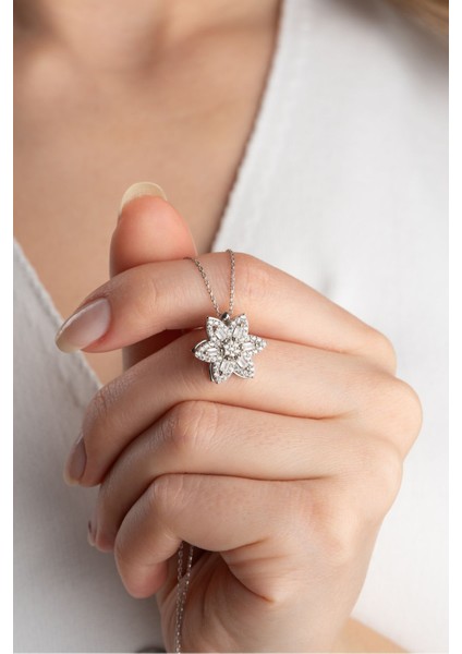 925 Ayar Gümüş Işıklı Kutuda Dönen Lotus Çiçeği Kolye fiyatları