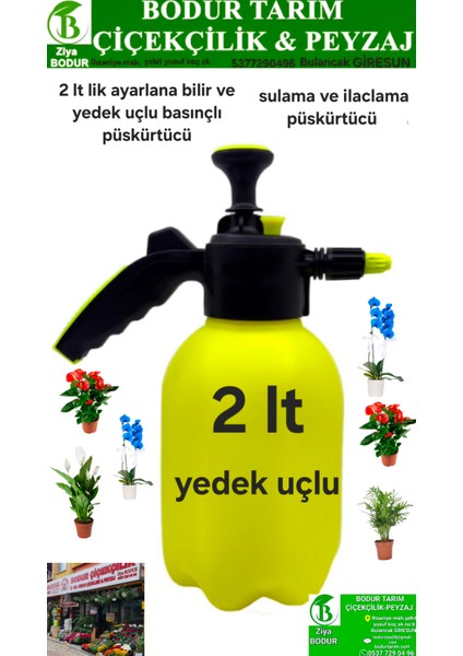 Bulancak 2 Lt Çiçek Sulama Ve Ilaçlama Ayarlana Bilir Yedek uçlu Basınçlı Püskürtücü pompa