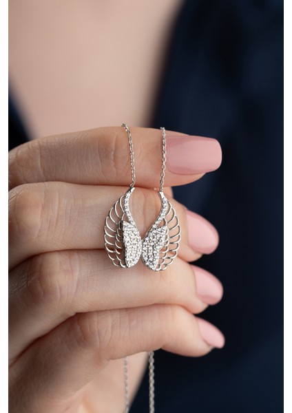 925 Ayar Gümüş Kanatlı Kelebek Kolye fiyatları